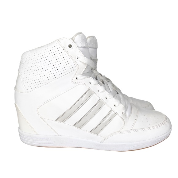 adidas neo women's super wedge shoes in white Size 10 Style AW3938